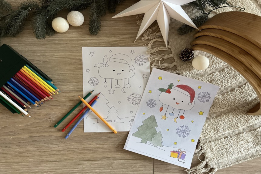 Ausmalbild zu Weihnachten: Für Klein und Groß